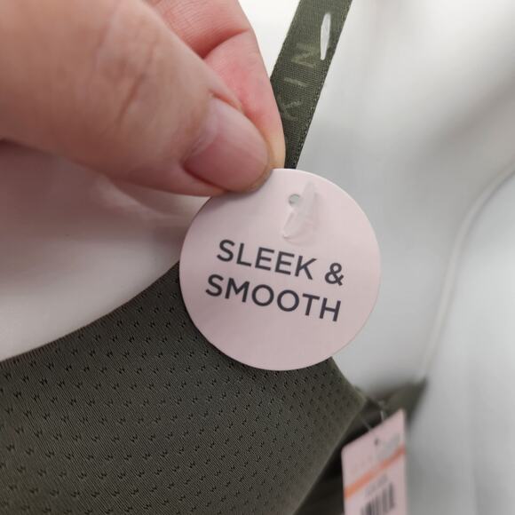 NWT Danskin Olive Green Padded Push Up Underwire Demi Cup Bra Women's 34B - Picture 4 of 11